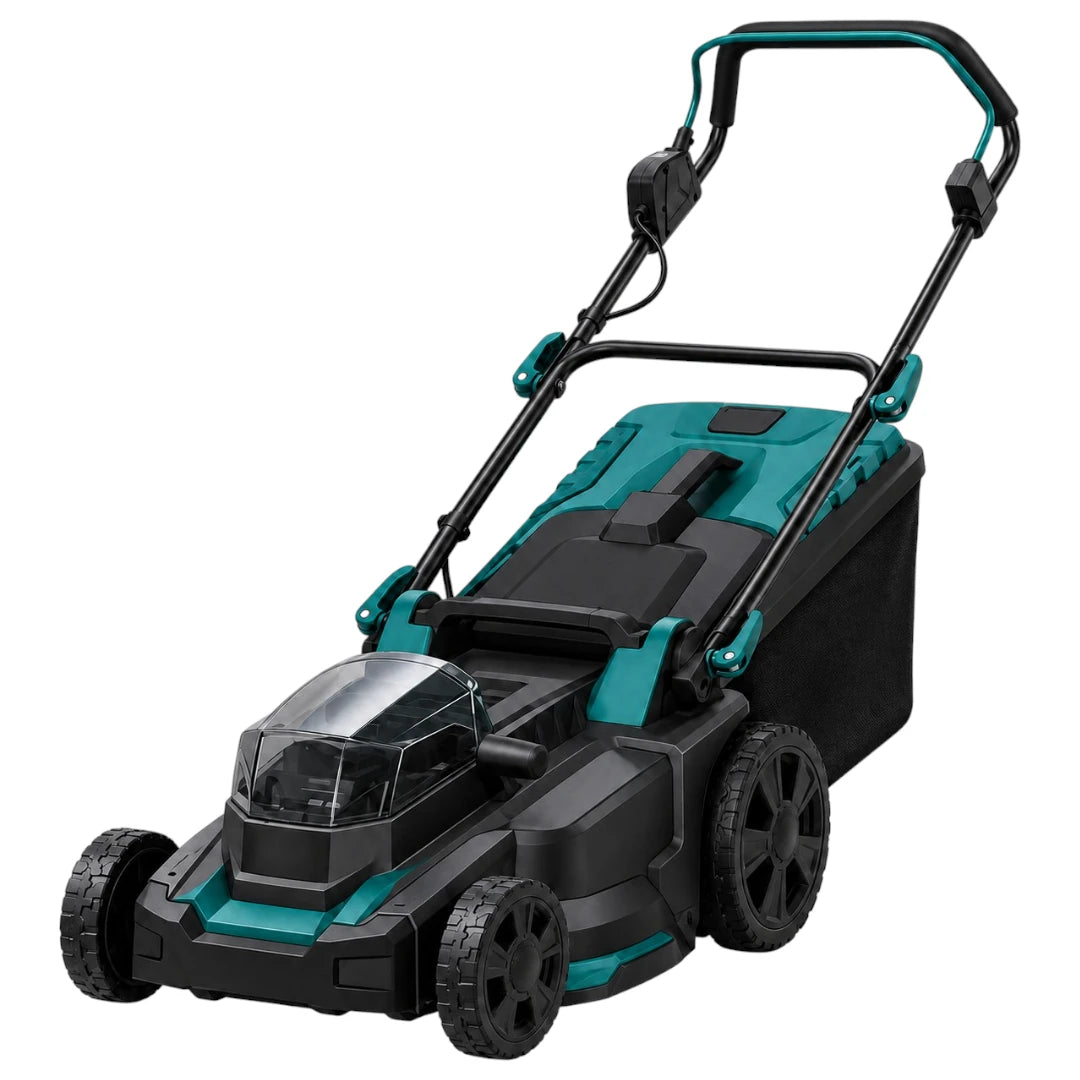 Bralvud Walk Behind Lawn Mower With Grass Collector